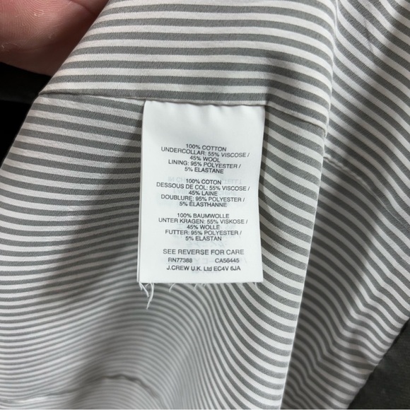 J. Crew Willa Velvet Stretch Blazer Gray 2 - Picture 7 of 7